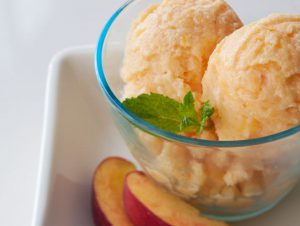 Peach Ice Cream with a Ninja Blender